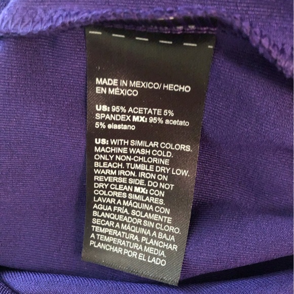 Chicos Sz 2 Large Elegant Blue Women's Travel Stretch Blouse L/S - Picture 5 of 5